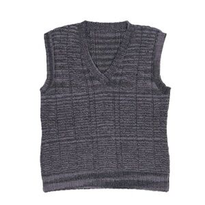 Vintage handknit faded purple stripe woolen v neck sweater vest women’s small